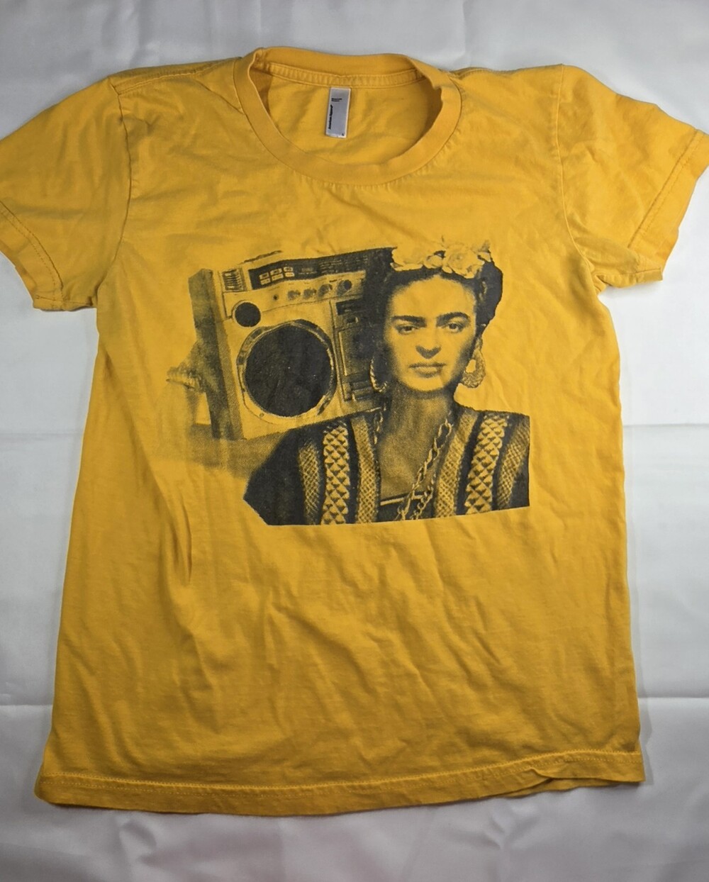 American Apparel Frida Kahlo Boombox Portrait Women's T-Shirt Size Large Sku 280